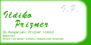 ildiko prizner business card